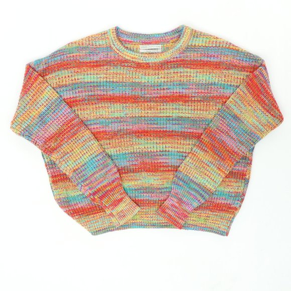 Colorful Sweater Rainbow Knit 
